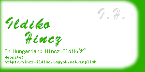 ildiko hincz business card